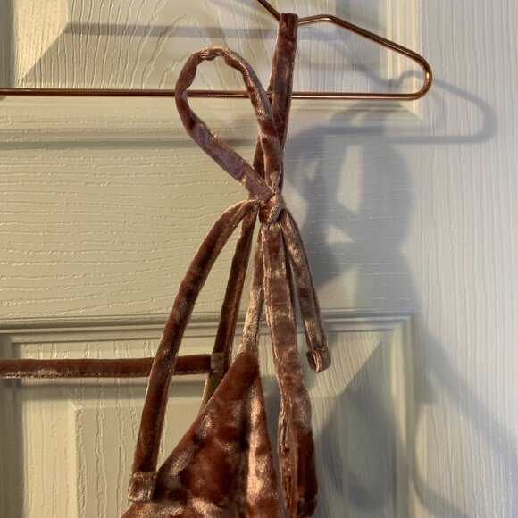 ASOS Women's Crushed Velvet Maxi Slip Dress Size 8 NEW Romantic Boho Fairycore - Picture 5 of 10